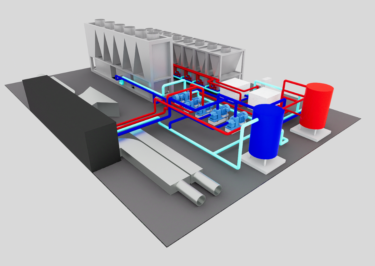 Chiller Plant Layout - 3D Modeling and Visulisation